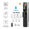 Serrure intelligente F005 Tuya WiFi avec reconnaissance faciale 3D, 7 modes déverrouillage, vidéosurveillance, sonnette intégrée et contrôle smartphone – 9 langues