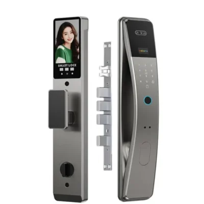 Serrure intelligente F012s avec écran reconnaissance faciale, mécanisme multi-points, clavier tactile et lecteur d'empreintes – Smart Lock Premium