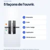 GoLocky GO-01 : serrure connectée à empreinte avec 5 méthodes d'ouverture (empreinte, code, carte / badge, application, clé de secours)