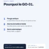 Points forts de la serrure connectée à empreinte GoLocky GO-01 : rouge antique, alarme de batterie faible, semi-automatique
