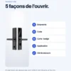 GoLocky GO-02 : serrure connectée à empreinte avec 5 méthodes d'ouverture (empreinte, code, carte / badge, application, clé de secours)