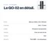 Fiche technique de la serrure connectée à empreinte GoLocky GO-02 : porte bois ou métal, 40 à 120 mm, panneau 345 × 72 mm, codes virtuels et temporaires