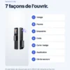 GoLocky GO-07 : serrure connectée avec 7 méthodes d'ouverture (visage, paume, empreinte, code, carte / badge, application, clé de secours)