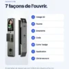 GoLocky GO-10S : serrure connectée avec 7 méthodes d'ouverture (visage 3D, paume, empreinte, code, carte / badge, application, clé de secours)