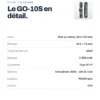 Fiche technique de la serrure connectée GoLocky GO-10S : porte bois ou métal, 40 à 120 mm, panneau 415 × 75 mm, corps de serrure 6068
