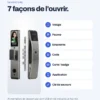 GoLocky GO-12S : serrure connectée avec 7 méthodes d'ouverture (visage, paume, empreinte, code, carte / badge, application, clé de secours)
