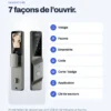 GoLocky GO-16D : serrure connectée avec 7 méthodes d'ouverture (visage, paume, empreinte, code, carte / badge, application, clé de secours)