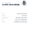Fiche technique de la serrure connectée à empreinte GoLocky GO-18 : porte bois ou métal, 38 à 60 mm, panneau 300 × 68 mm, corps de serrure 5050 / 3585 / 4585 / universel