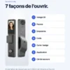 GoLocky GO-25 : serrure connectée avec 7 méthodes d'ouverture (visage 3D, paume, empreinte, code, carte / badge, application, clé de secours)