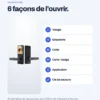 GoLocky GO-P06 : poignée connectée avec 6 méthodes d'ouverture (visage, empreinte, code, carte / badge, application, clé de secours)