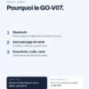 Points forts de la serrure connectée pour porte en verre GoLocky GO-V07 : Bluetooth, sans perçage du verre, empreinte, code, carte